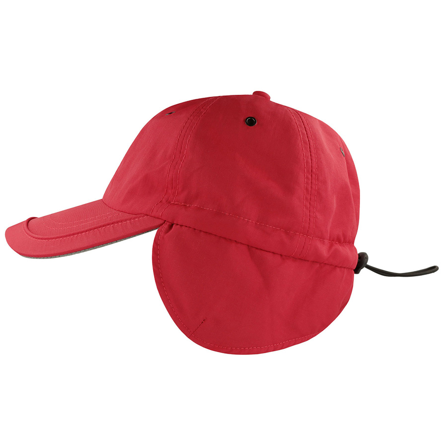 Бейсболка "TECHNO FLAP-S", красный, 100% нейлон, подклад: 100%  полиэстер, 120 г/м2