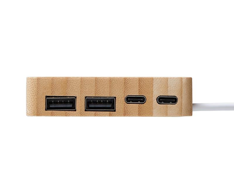 USB-хаб Memo, 2*USB, 2*Type C