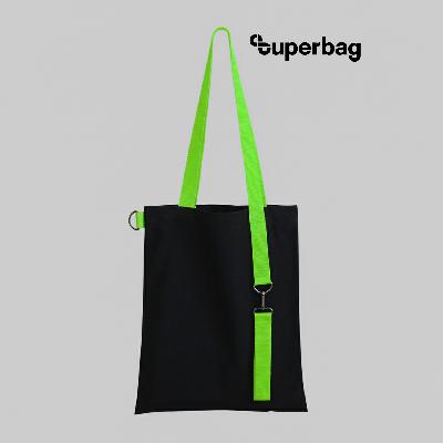 Шоппер Superbag black с ремувкой 4sb