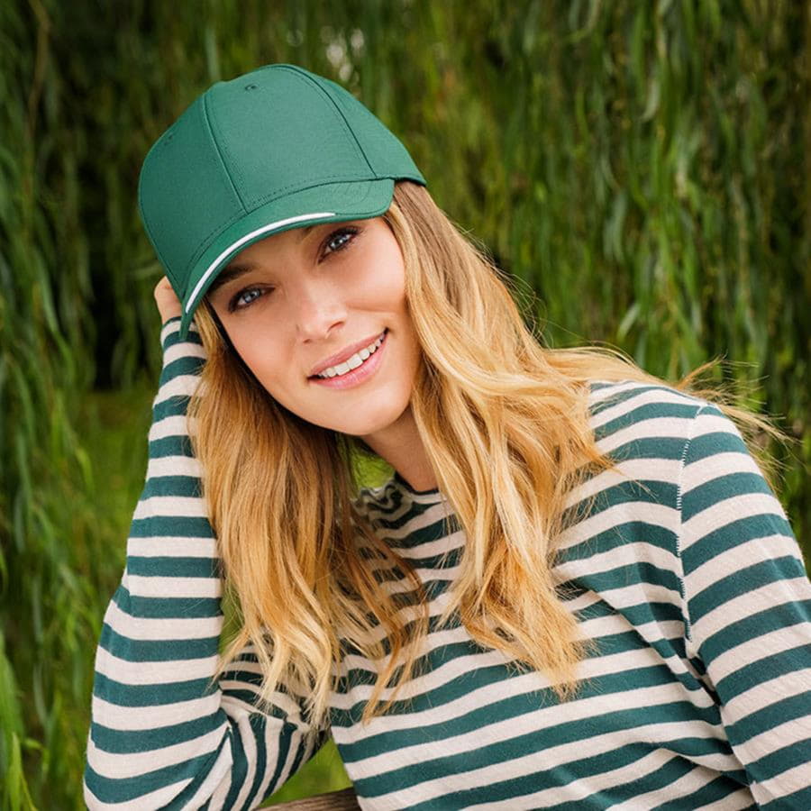 Бейсболка ESTORIL-S, 6 клиньев, застёжка на липучке, белый, 100% переработанный полиэстер, 170 г/м2