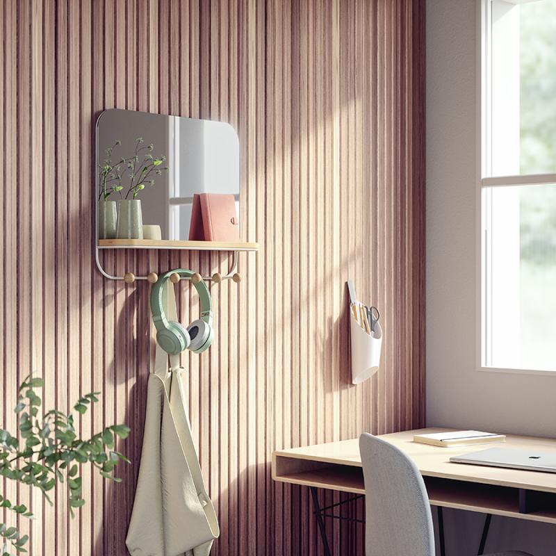 Зеркало с крючками для аксессуаров estique, 46х41 см