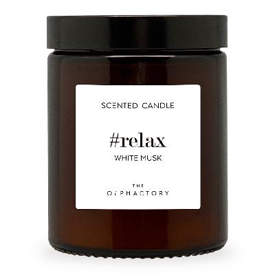 Свеча ароматическая the olphactory, relax, white musk, 30 ч