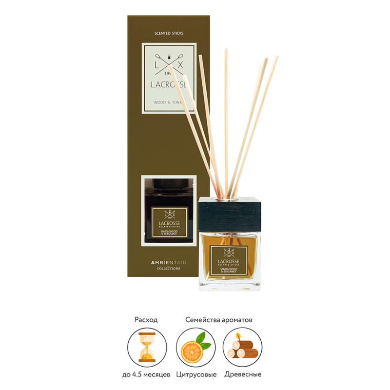 Диффузор ароматический lacrosse, sandalwood&bergamot, 200 мл