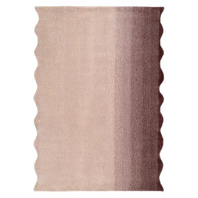 Ковер из шерсти over horizon цвета марсала из коллекции trendy ruffles, 200х300 см