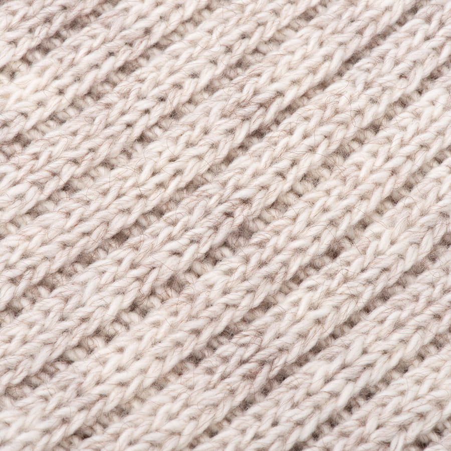 Шарф вязаный НАСВЯЗИ©, бежевый меланж, 30% шерсть,70% акрил