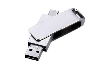 USB 2.0-флешка на 32 Гб 3-в-1 с разъемами Micro USB и USB-C