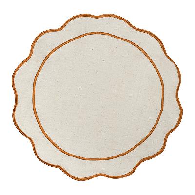 Салфетка под приборы anemone из коллекции trendy ruffles, D38 см, карри