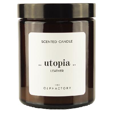 Свеча ароматическая the olphactory, utopia, leather, 30 ч
