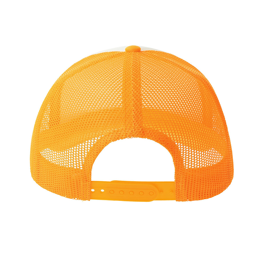 Бейсболка "RAPPER-S", 5 клиньев, пласт. заст, белый/жёлтый,100% переработанный полиэстер, 80 г/м2