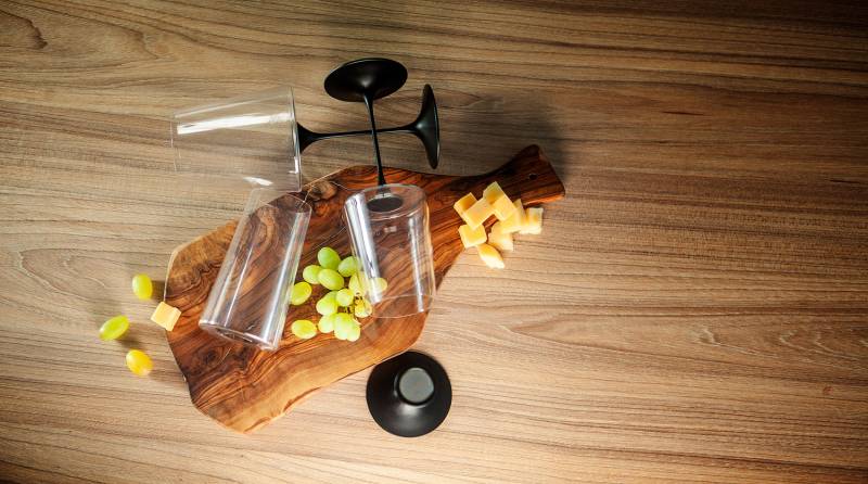 Хрустальный бокал для игристого вина на магните Trebonn SplitGlass, 2 шт, 320 мл