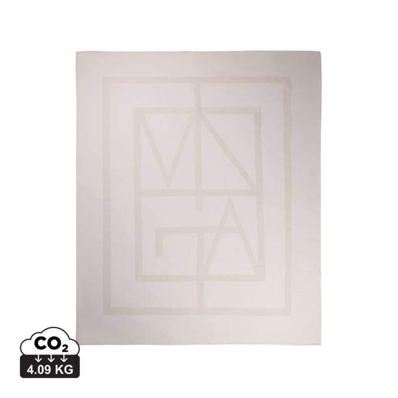 Плед VINGA Monogram из переработанного полиэстера GRS, 170x130 см