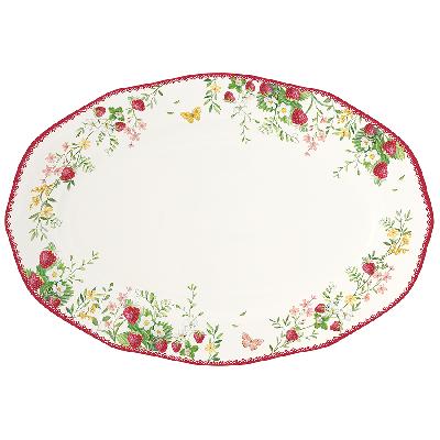 Блюдо овальное jardin des fraises, 36х25 см