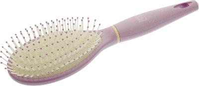 Щетка Dewal Beauty серия "Черничное мороженое " массажная, на подушке, с нейлоновым штифтом овальная