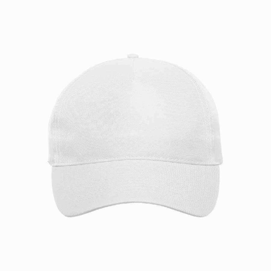Бейсболка RECY FIVE, 5 клиньев, застежка-липучка, белый, 100 % переработанный полиэстер, 220 г/м2