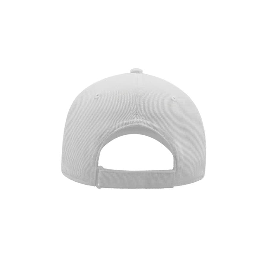Бейсболка "ESTORIL", 6 клиньев, застежка на липучке, белый, 100% полиэстер,  150 г/м2