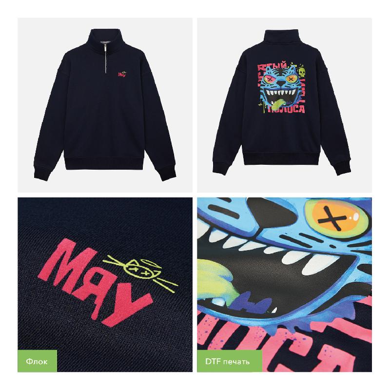 Толстовка на молнии унисекс FLOW, , размер 3XL4XL