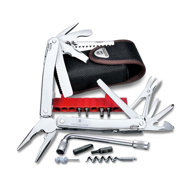 Мультитул VICTORINOX SwissTool Spirit XC Plus, 105 мм, 37 функций, в кожаным чехле