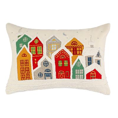 Чехол на подушку snowy village из коллекции new year essential, 30х45 см