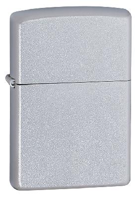 Зажигалка ZIPPO Classic с покрытием Satin Chrome™, латунь, овая, 38x13x57мм