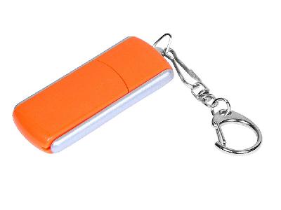 USB 3.0- флешка промо на 64 Гб с прямоугольной формы с выдвижным механизмом