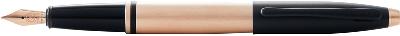 Перьевая ручка Cross Calais Brushed Rose Gold Plate and Black Lacquer, перо M