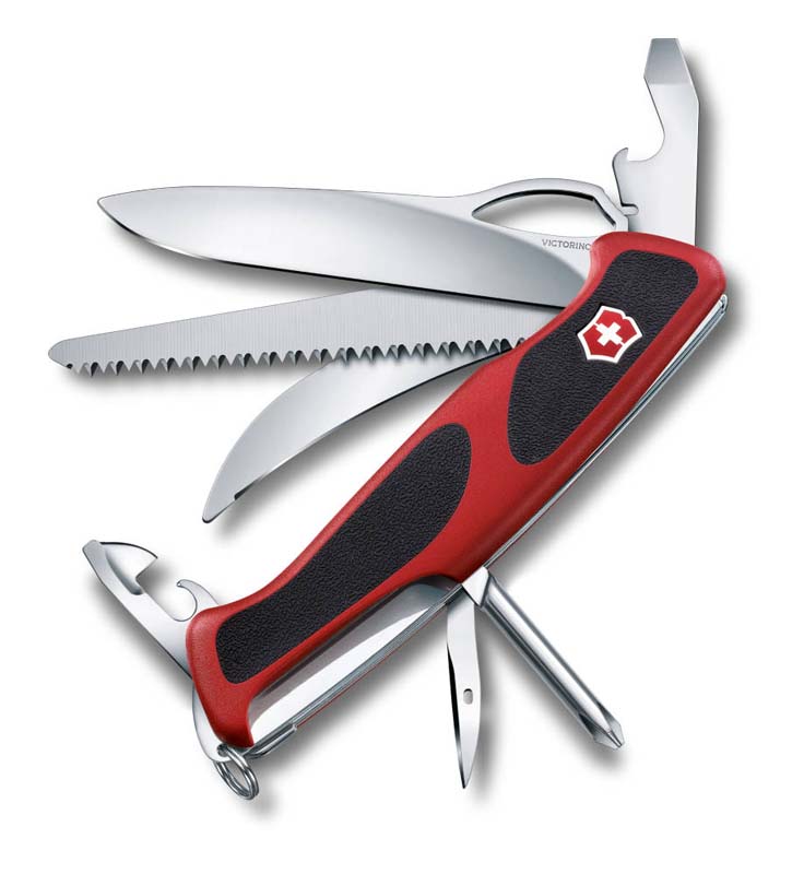 Нож перочинный VICTORINOX RangerGrip 58 Hunter, 130 мм, 13 функций, с фиксатором,  с чёрным