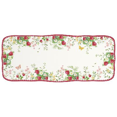 Блюдо прямоное jardin des fraises, 36х15 см