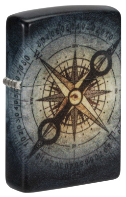 Зажигалка ZIPPO Compass Ghost с покрытием Glow In The Dark Green, латунь, 38x13x57 мм