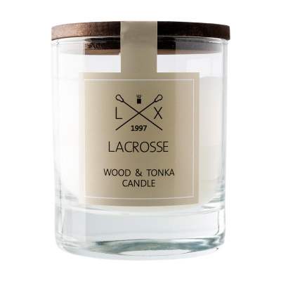 Свеча ароматическая lacrosse, wood&tonka, 40 ч