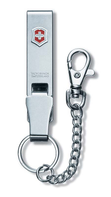 Подвеска на ремень VICTORINOX "Multiclip", с карабином, кольцом для ключей и цепочкой, металлическая